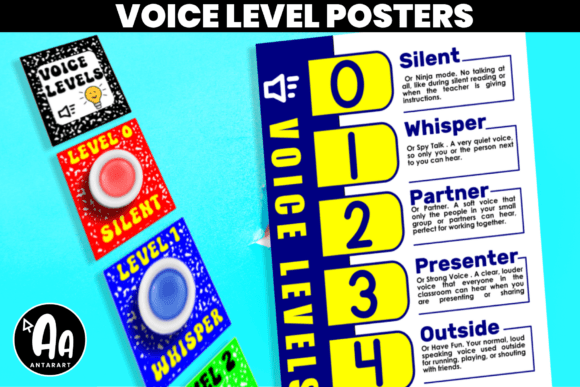 Voice Level Posters Chart for Push Light Graphic by AntarArt · Creative ...