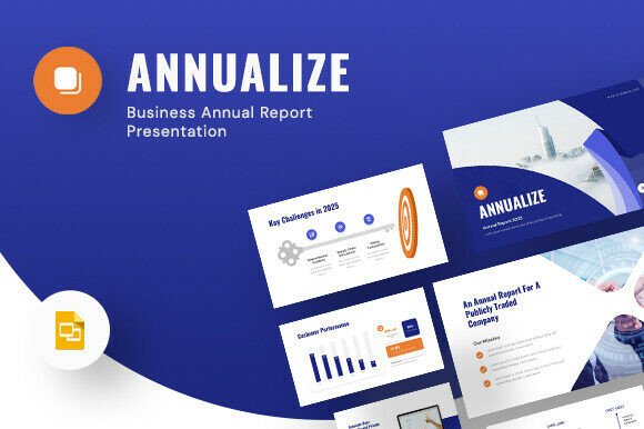 Preview of Annualize - Business Annual Report GSL business report presentation template
