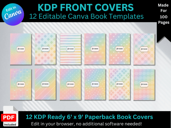 Canva Journal Front Cover Templates KDP