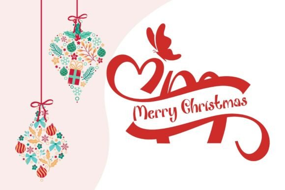 Christmas with Love Font PNG with transparent background - Preview 1