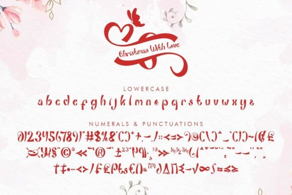 Christmas with Love Font PNG with transparent background - Preview 5