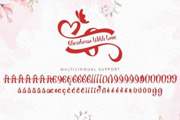 Christmas with Love Font PNG with transparent background - Preview 6