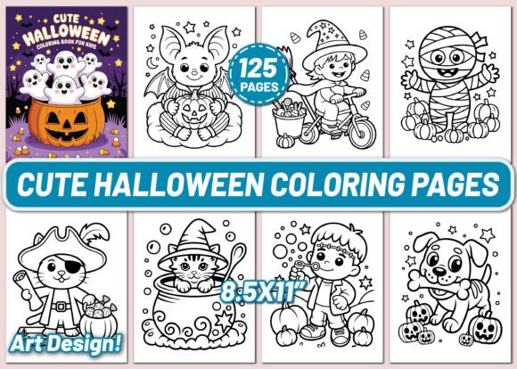 Cute Halloween Coloring Pages for Kids
