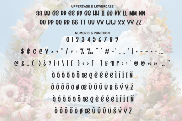 Flower Party Font font preview - 6