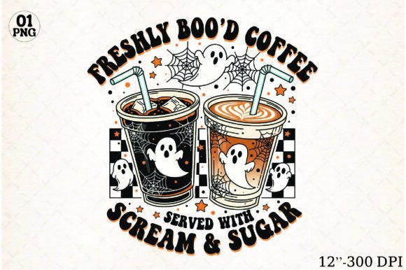 Freshly Boo’d Coffee Halloween Fall PNG