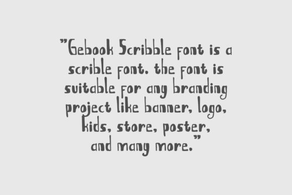 Gebook Scribble Font - Preview 4