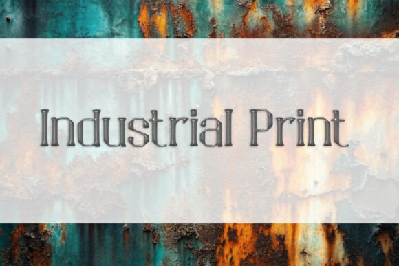 Industrial Print Font font preview - 1