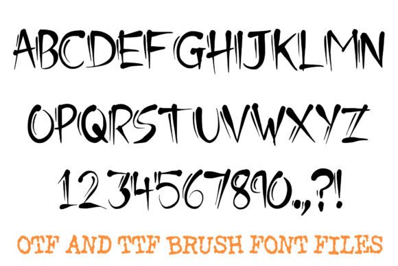 Ink Slash Calligraphy Font PNG with transparent background - Preview 2