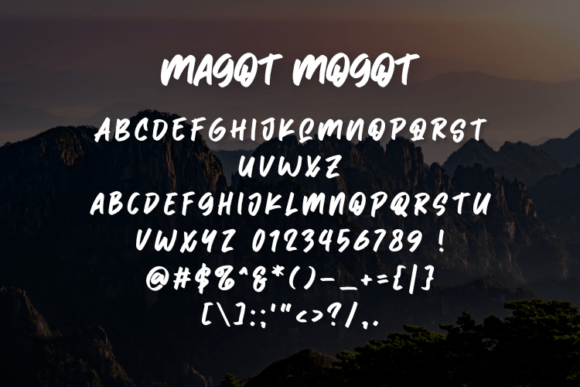 Magot Mogot Font PNG with transparent background - Preview 1