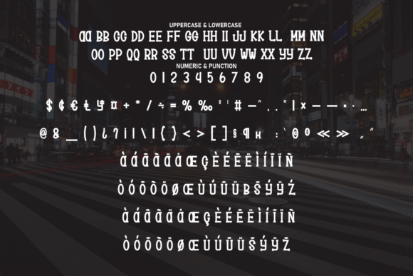 Night Point Font PNG with transparent background - Preview 6