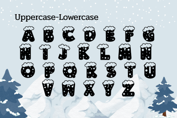 Snow Font PNG with transparent background - Preview 1