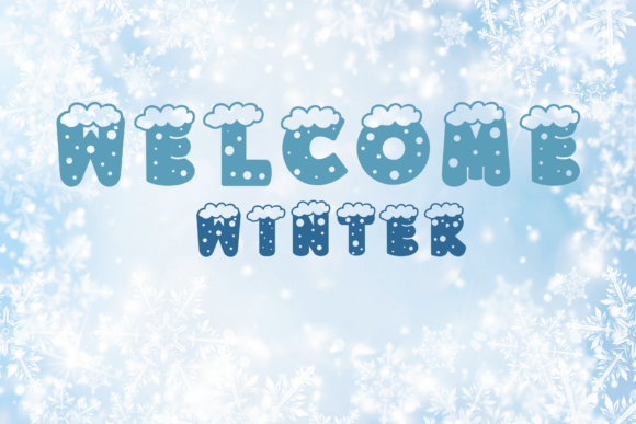 Snow Font PNG with transparent background - Preview 2