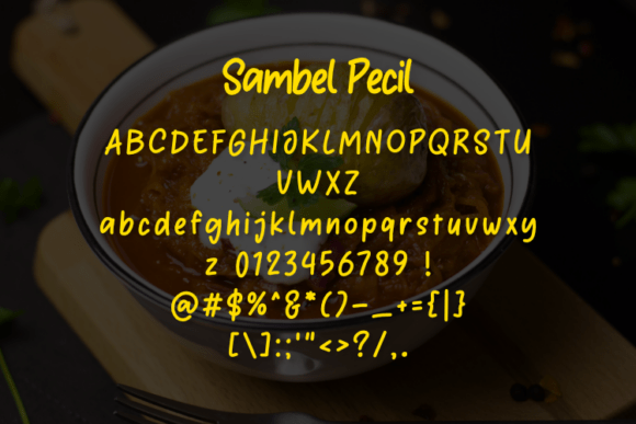 Sambel Pecil Font font preview - 1