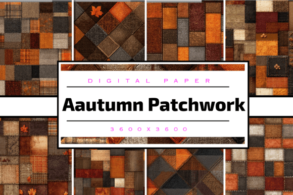 Seamless Autumn Patchwork Pattern