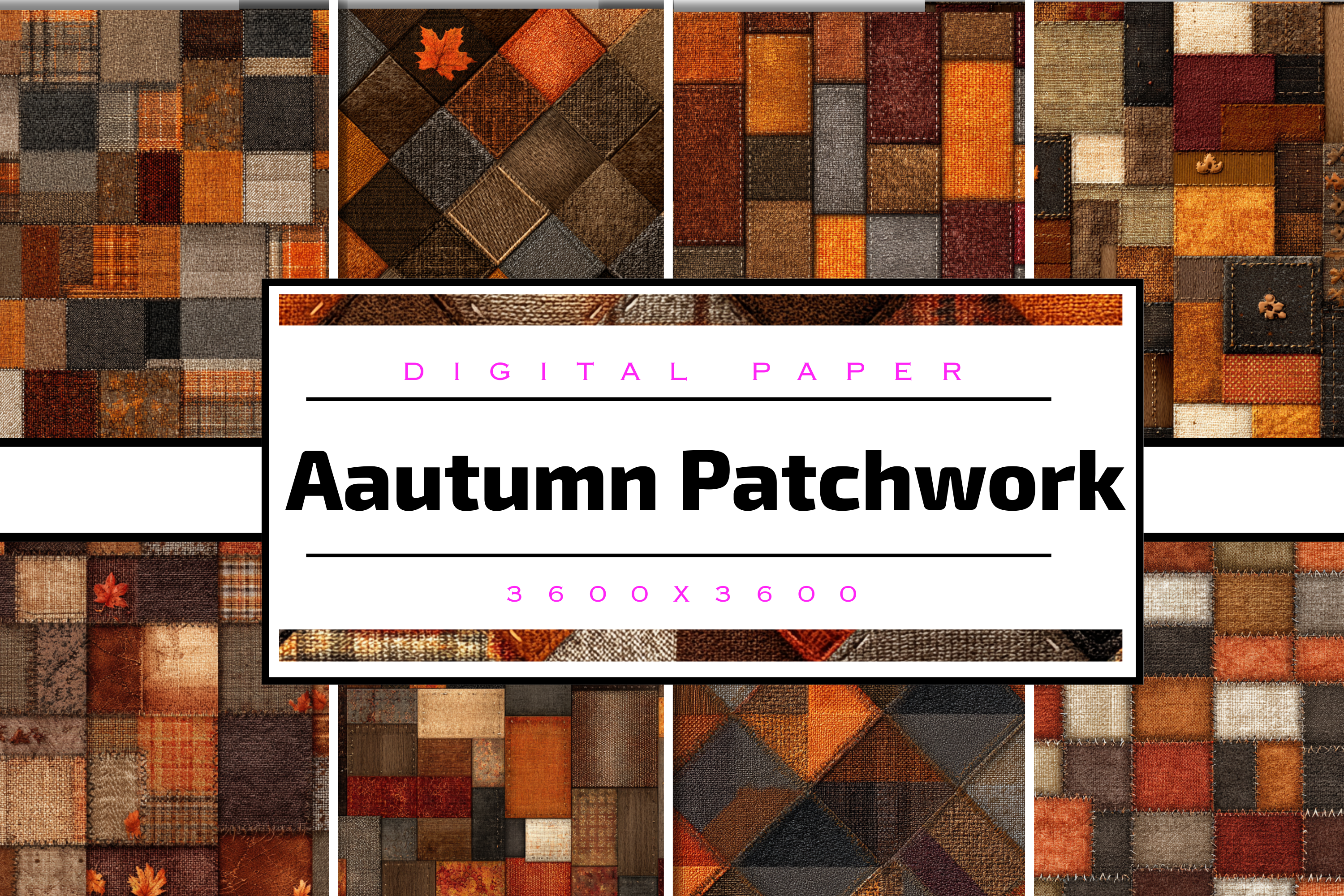 Seamless Autumn Patchwork Pattern