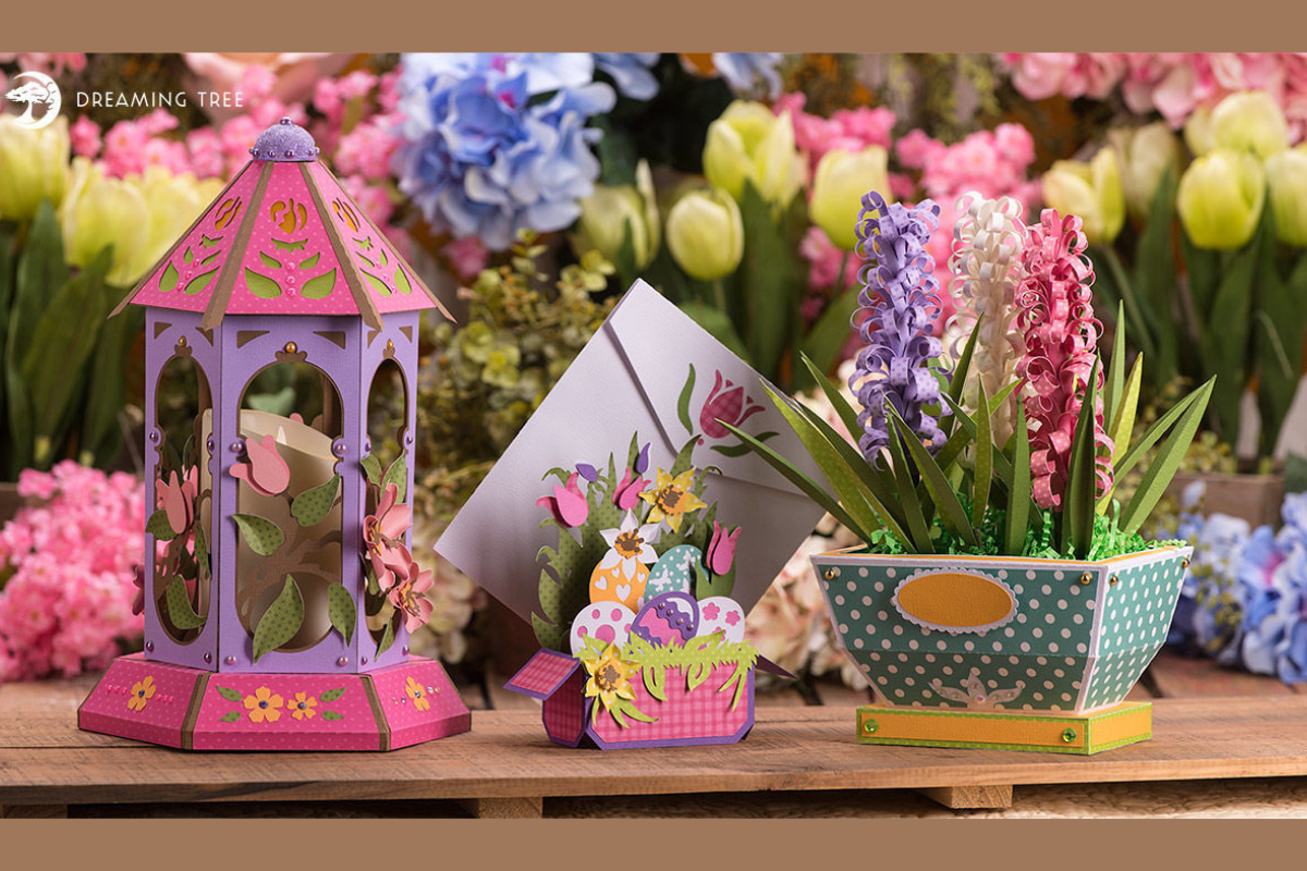Spring Has Sprung SVG Bundle Easter lantern planter Cricut