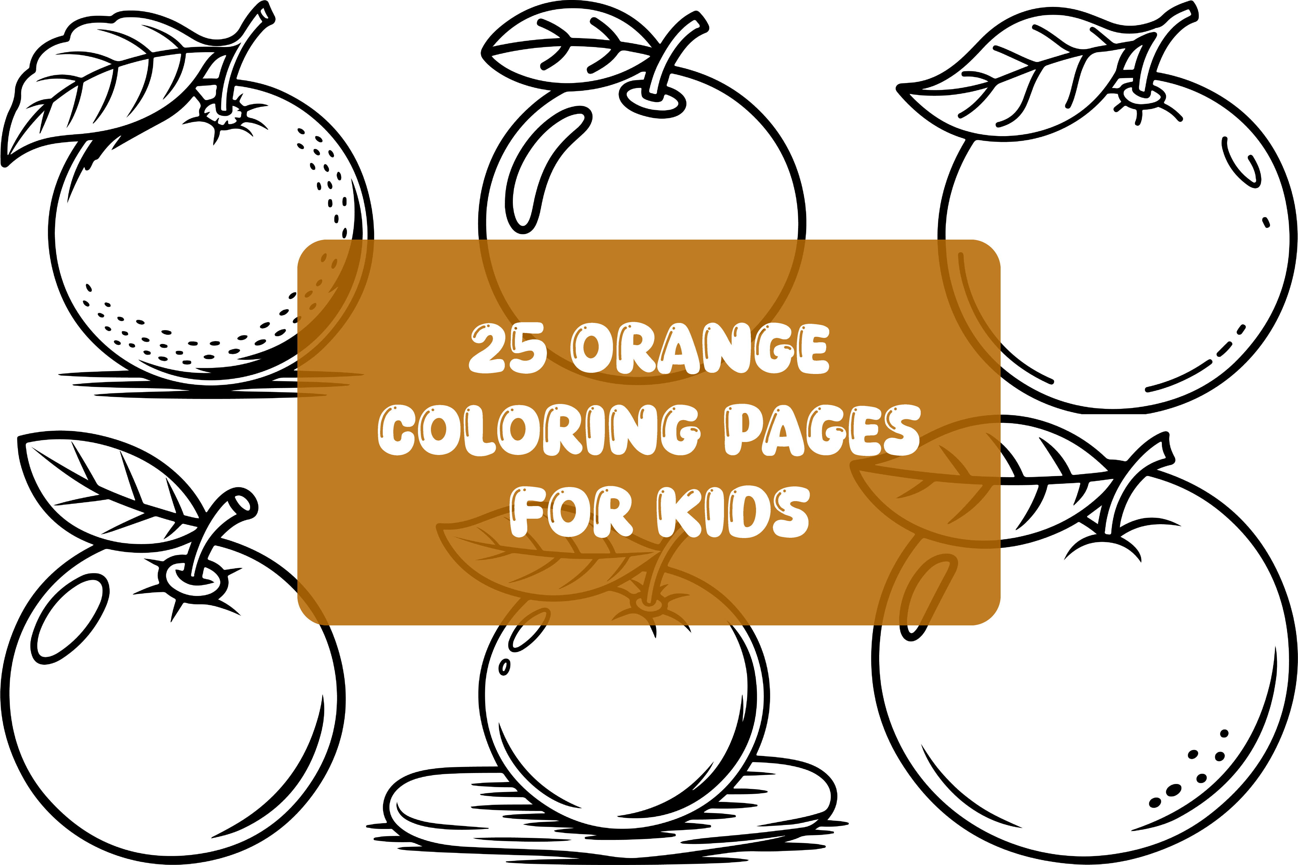 25 Orange Coloring Pages for Kids