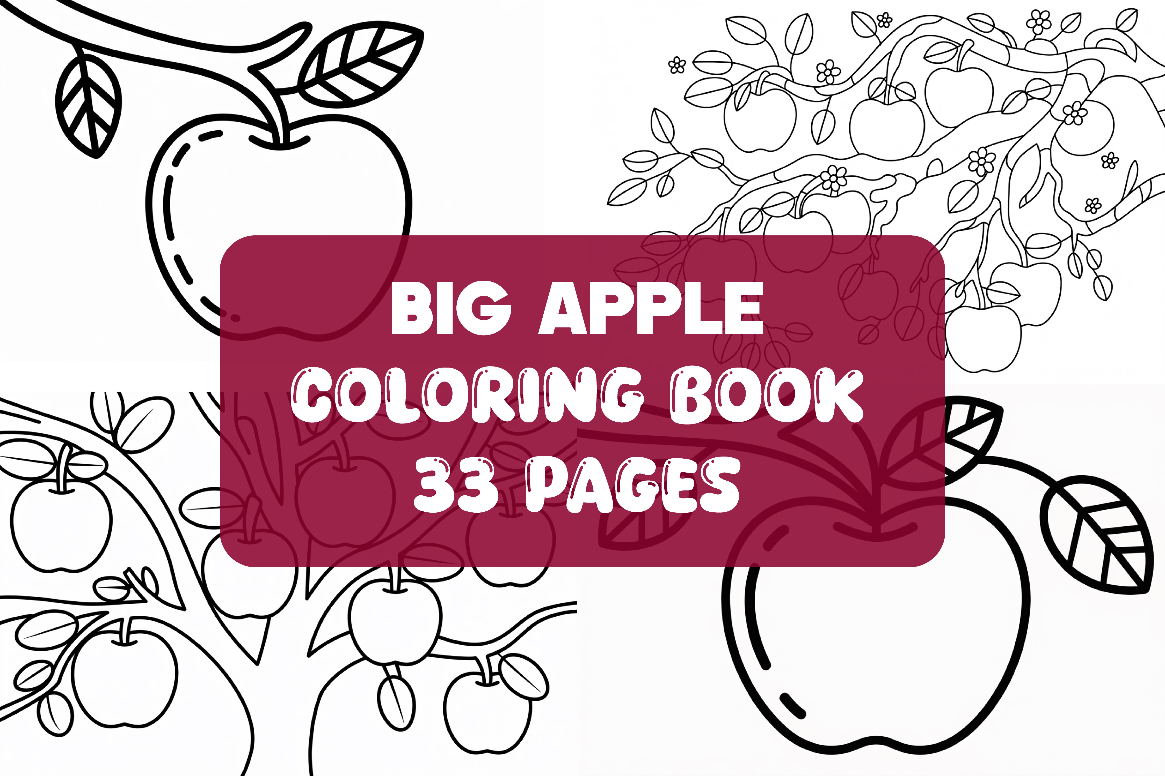 33 Big Apple Coloring Pages for Kids