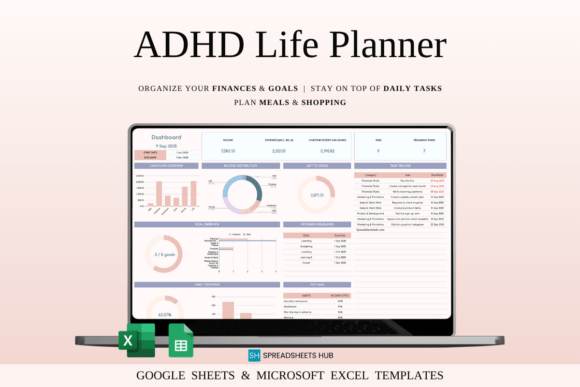 ADHD Planner Spreadsheet Template