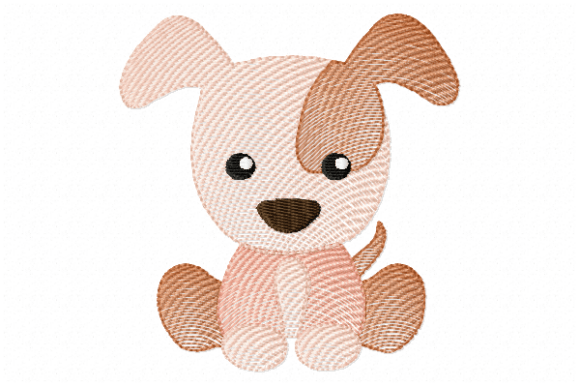 Baby Dog Embroidery Design