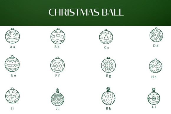Christmas Ball Font - Preview 1