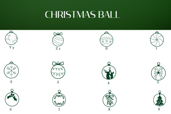 Christmas Ball Font - Preview 3