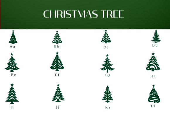 Christmas Tree Font - Preview 1