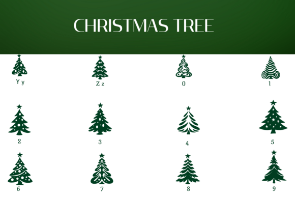 Christmas Tree Font - Preview 3