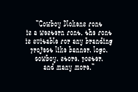 Cowboy Dlokens Font - Preview 4