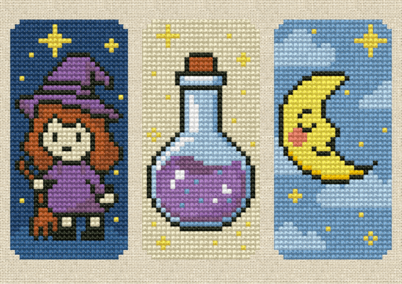 Halloween Mini Cross Stitch Pattern Set