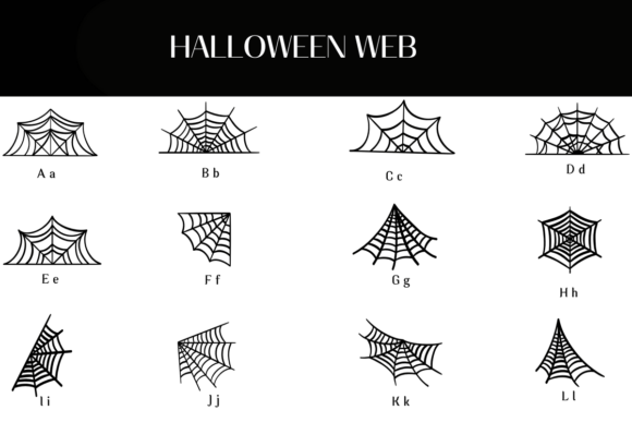 Halloween Web Font PNG with transparent background - Preview 1
