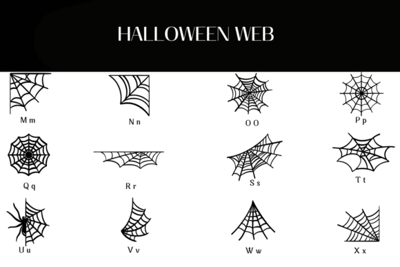 Halloween Web Font PNG with transparent background - Preview 2