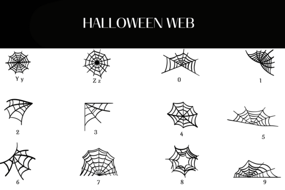 Halloween Web Font PNG with transparent background - Preview 3