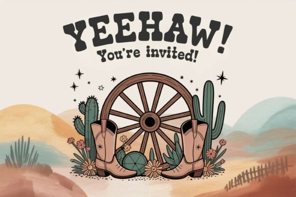 Howdy Cowgirl Font PNG with transparent background - Preview 3
