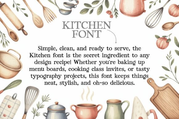 Kitchen Chaos Font PNG with transparent background - Preview 4