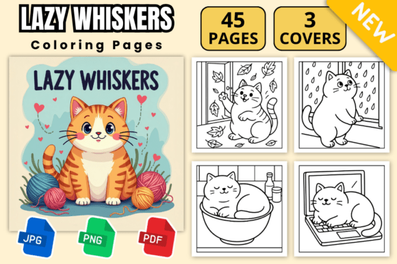 Lazy Whiskers Coloring Pages