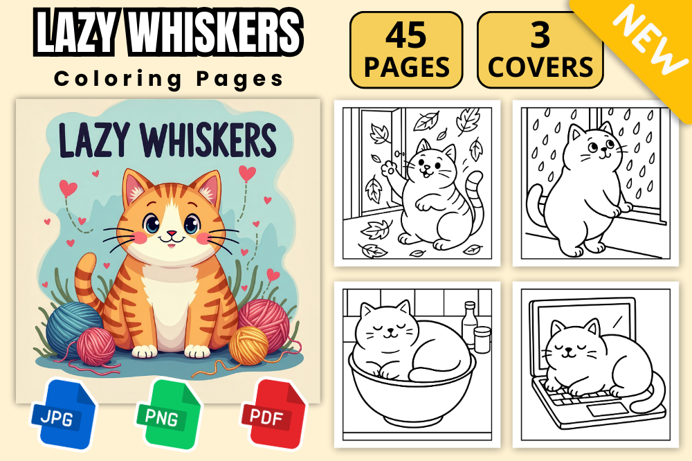 Lazy Whiskers Coloring Pages