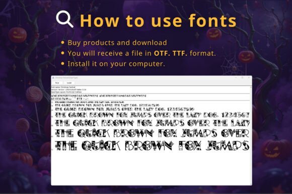 Pumpkin Candy 3d Font font preview - 4