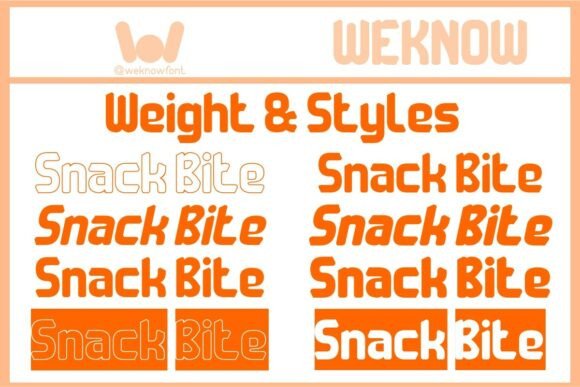 Snack Bite Font PNG with transparent background - Preview 6