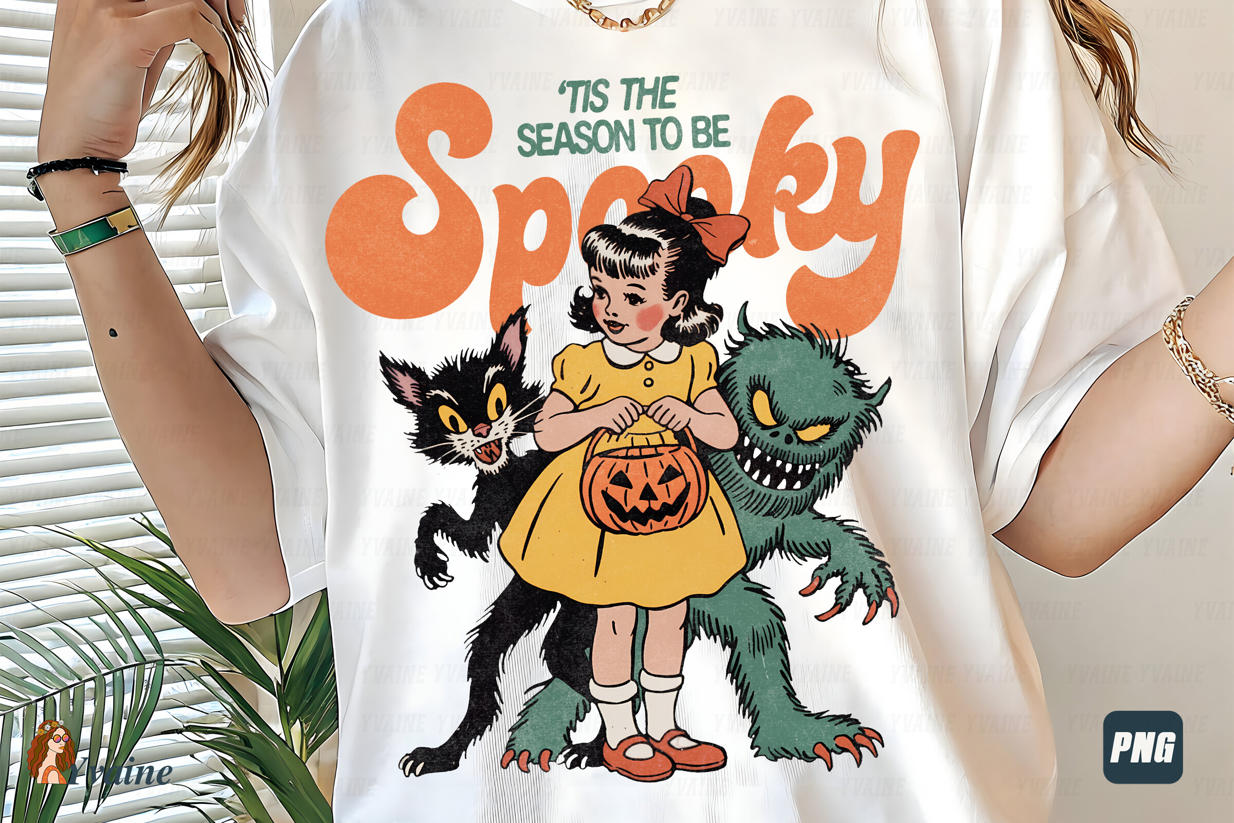 Spooky 'Tis the Season Girl — Halloween PNG design preview