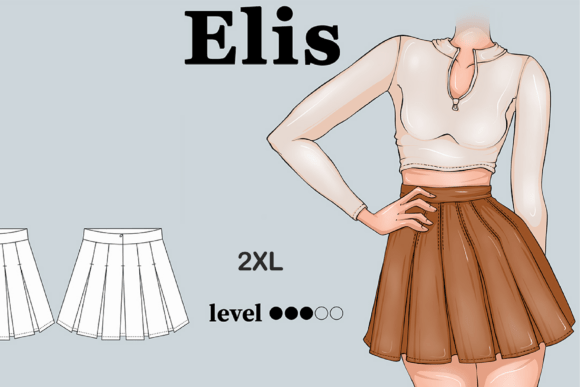 Women Skirt Pattern 2XL Pleated Skirt