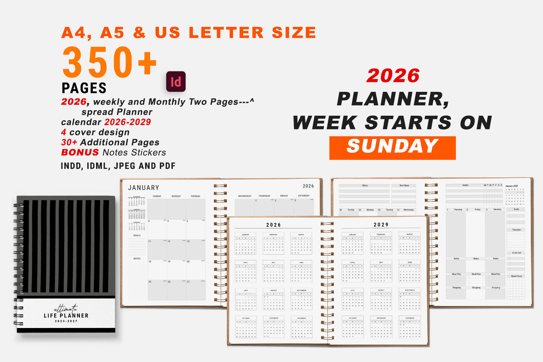 2026 Sunday Start Ultimate Planner