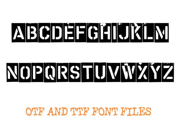 Army Stencil Font - Preview 1