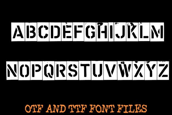 Army Stencil Font - Preview 2