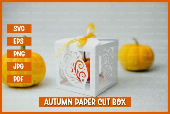 Printable Fall Boxes Autumn Gift Box Template SVG · Creative Fabrica