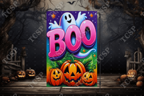 BOO Halloween Garden Flag