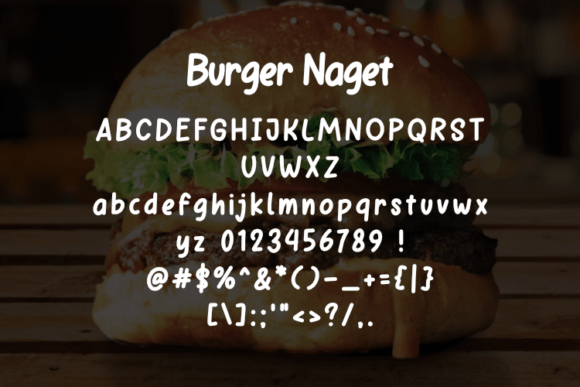 Burger Naget Font - Preview 1