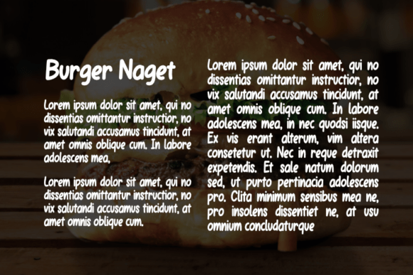 Burger Naget Font - Preview 2