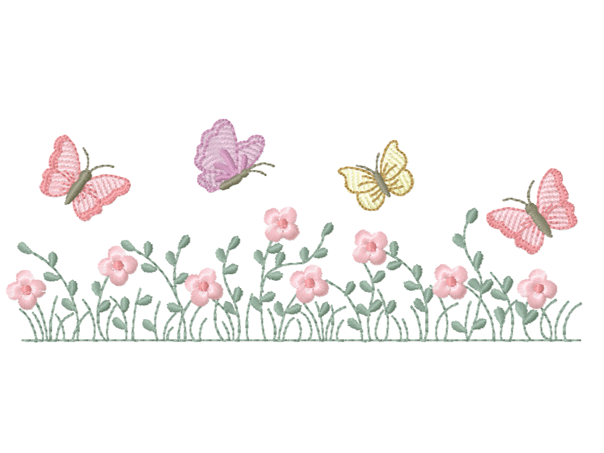 Butterflies and Flower Garden