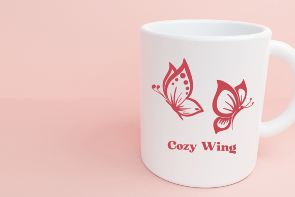 Butterfly Flying Font PNG with transparent background - Preview 4